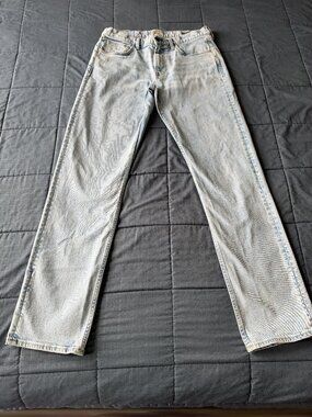 Faherty Men’s Organic Cotton Stretch Jeans W33 L34 Light Blue Wash Denim